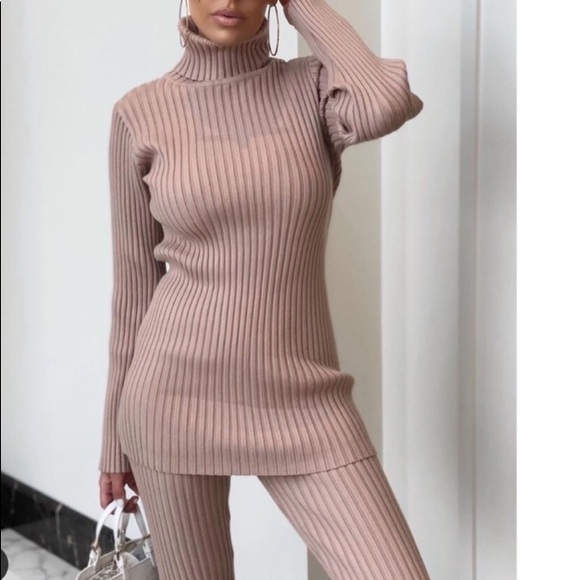 naked wardrobe Pants - NWT Naked Wardrobe Nude 2pc Knit Set